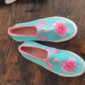 Girl Flamingo Slip Shoes
